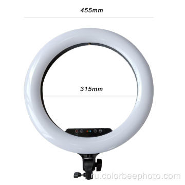RGB Dimmable 18-дюймовый светодиодный кольцевой светильник для селфи
